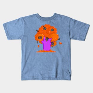 Autumn Cats - Cute Kawaii Cats Kids T-Shirt